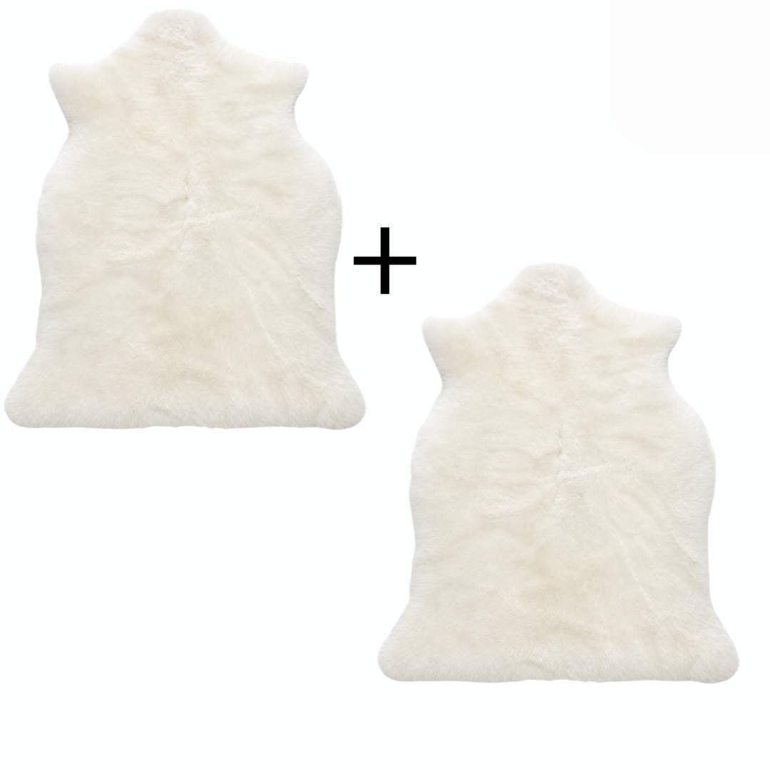 Pelego Natural Branco - Tamanho Grande 1,00m x 0,60