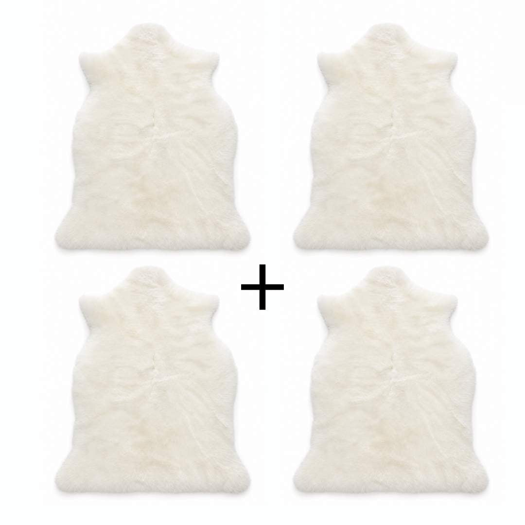 Pelego Natural Branco - Tamanho Grande 1,00m x 0,60