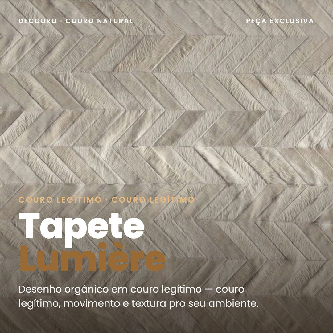 DECOURO · Tapete Lumière - Couro Legítimo — Hero
