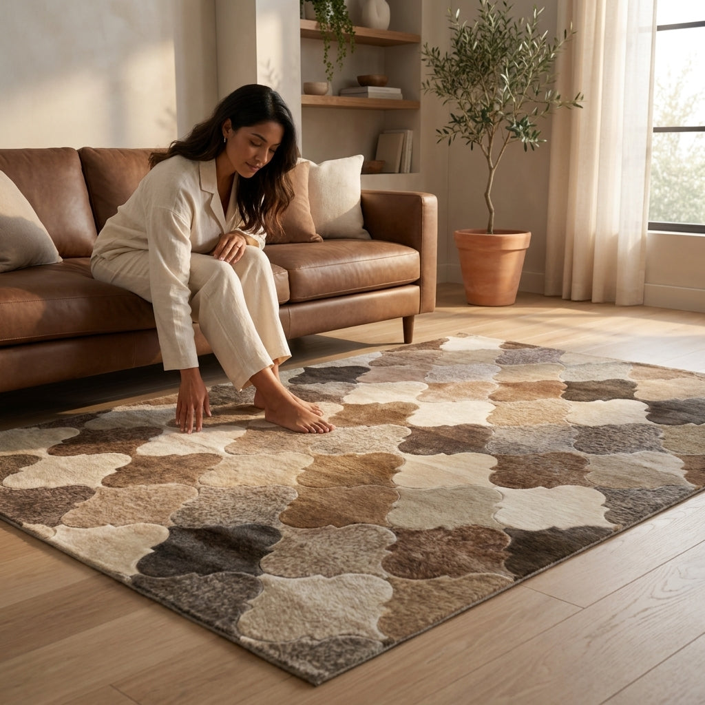Tapete de Couro Legítimo Atlas – Design Exclusivo em ambiente