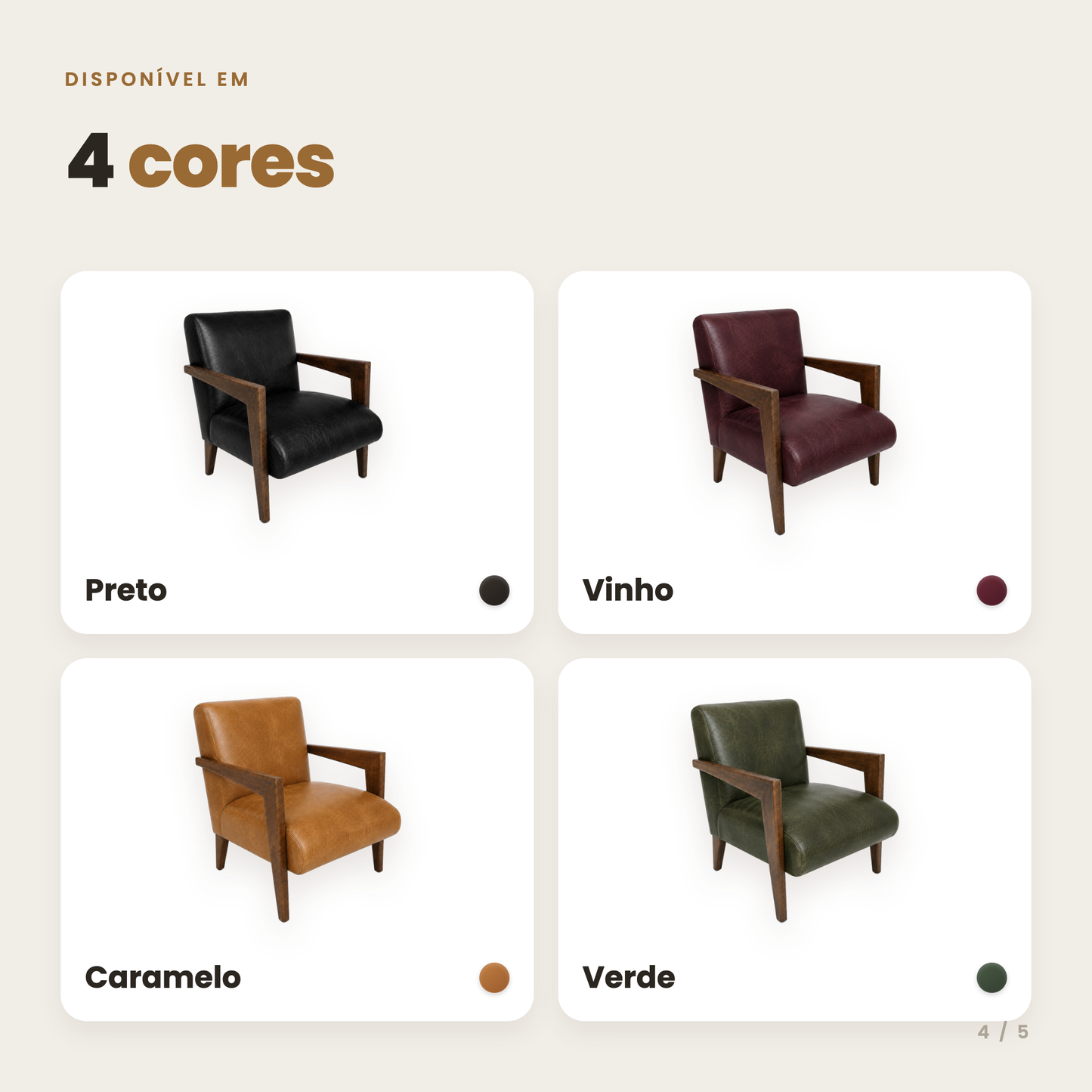 Poltrona Alice disponível em 4 cores - DECOURO
