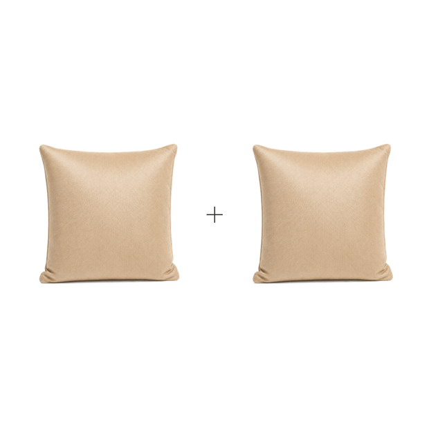 Almofada Bege em Pelo Natural Bovino — Super Macia — versão 2 Almofadas — 5% OFF