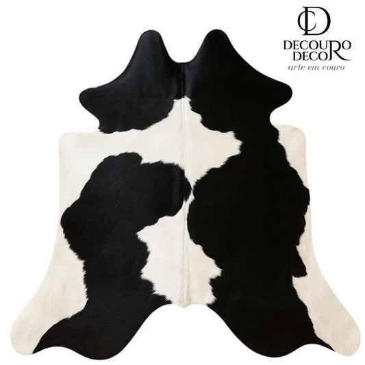 Tapete Bovino Natural Preto e Branco I PB429 I 2,32 x 1,94m