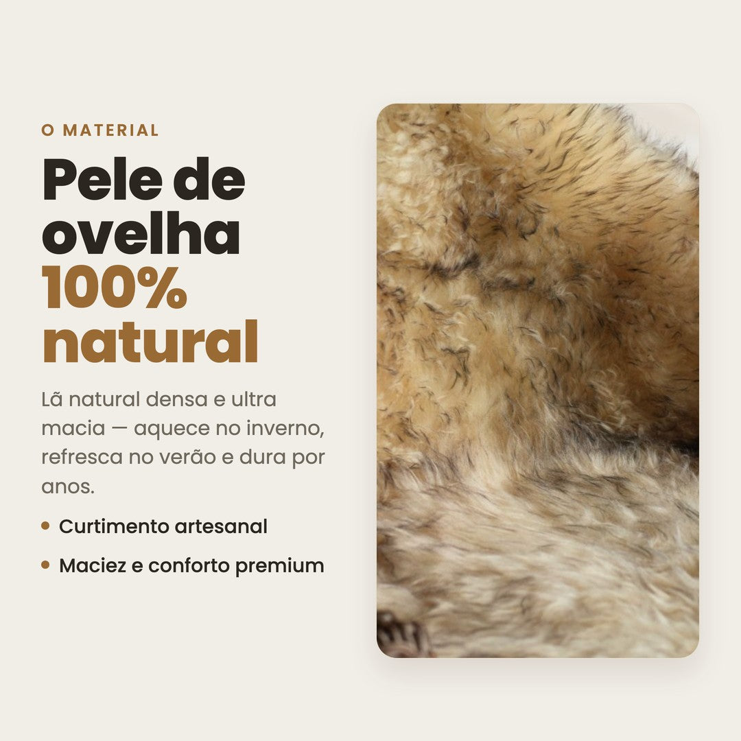 DECOURO · Pelego Natural Chamuscado -  Preto — Material