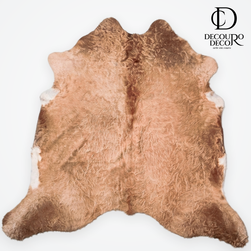 Tapete de couro bovino marrom gold BB892