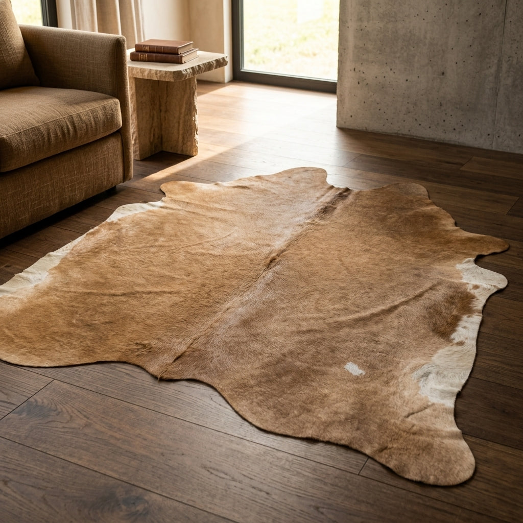 Tapete Bovino Marrom Gold BB893 — ambiente