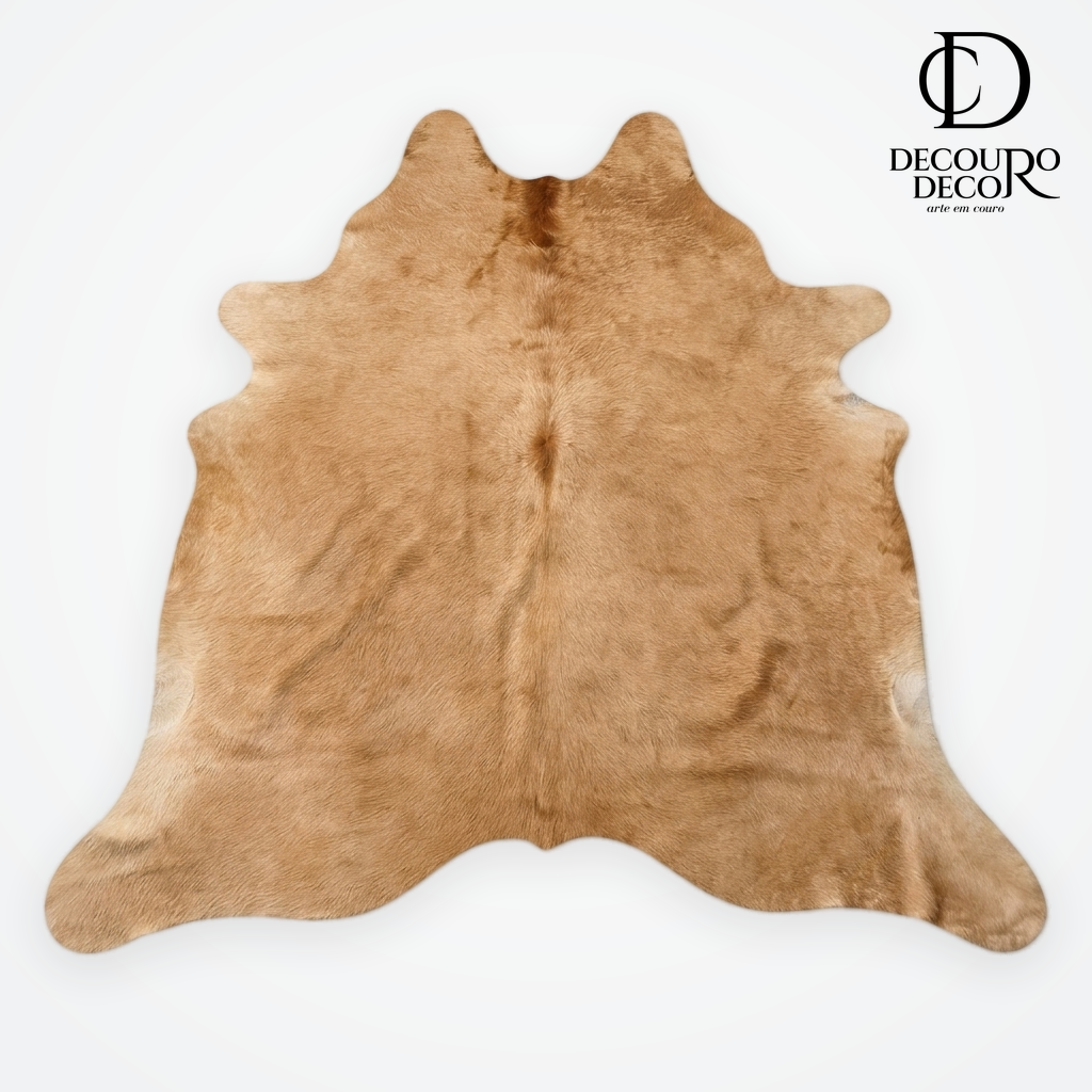 Tapete de couro bovino marrom gold BE890