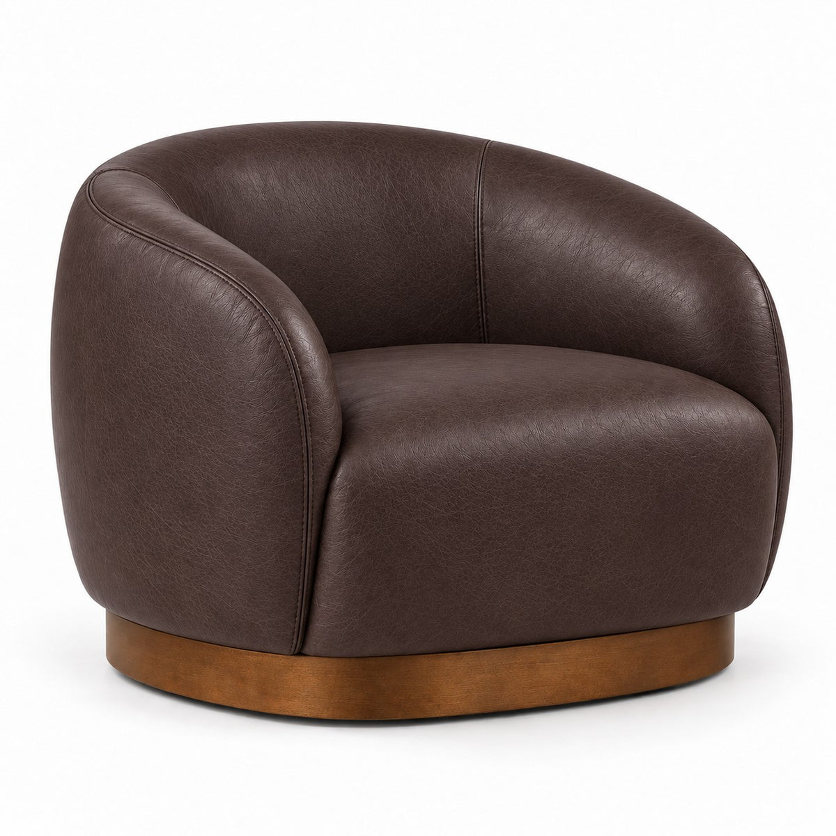 Poltrona Belt Café em Couro Naturale Premium — peça individual