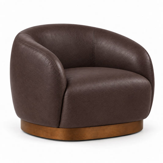 Poltrona Belt Café em Couro Naturale Premium — peça individual