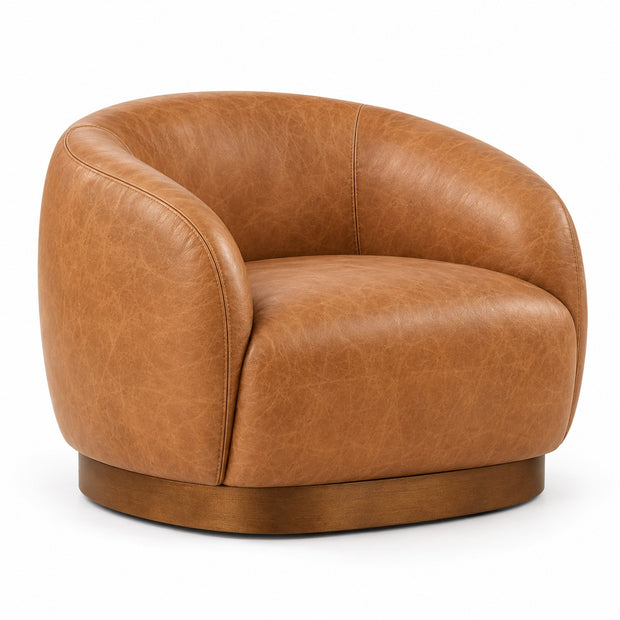Poltrona Belt Caramelo em Couro Naturale Premium Tamanho Grande — versão 1 Poltrona