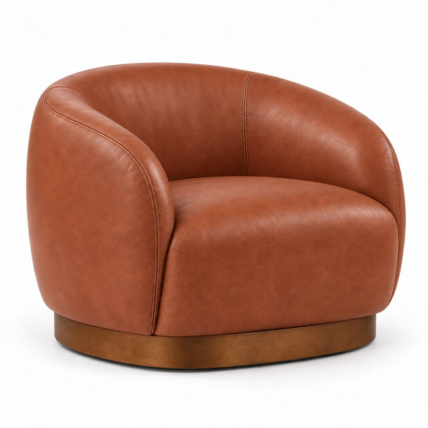 Poltrona Belt Terracota em Couro Naturale Premium Tamanho Grande — versão 1 Poltrona