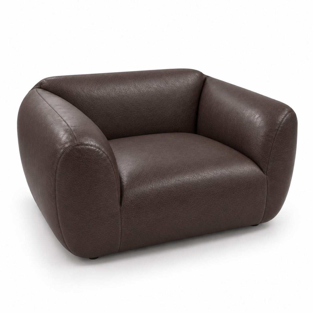 Poltrona Ventura Café em Couro Naturale Premium — peça individual