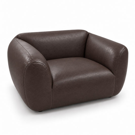 Poltrona Ventura Café em Couro Naturale Premium — peça individual