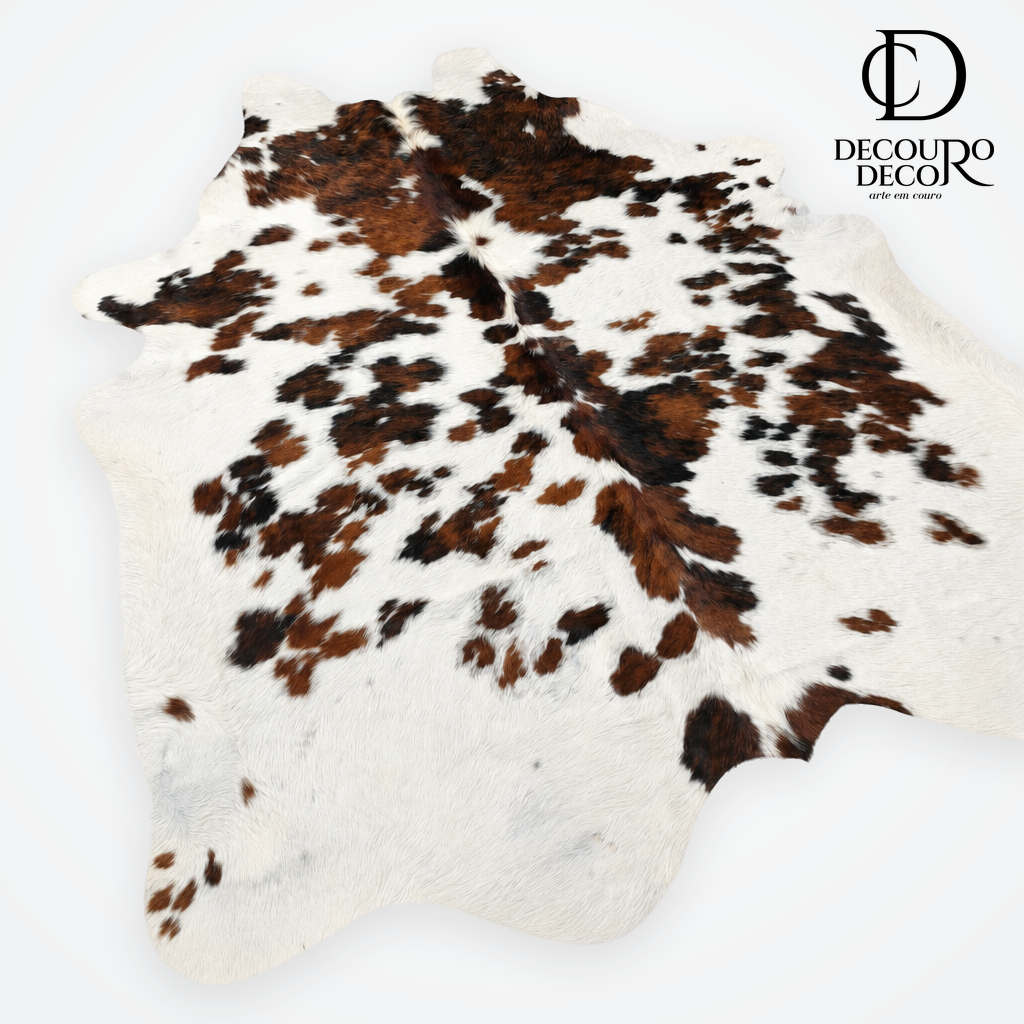 Tapete Bovino Natural Exótico TRICOLOR Linha Premium