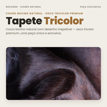 DECOURO · Tapete Bovino Osco Tricolor Linha Premium I OSC844 I 2,20x2,19m em Couro Legítimo — Hero