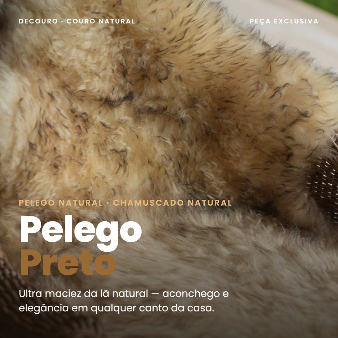 DECOURO · Pelego Natural Chamuscado -  Preto — Hero