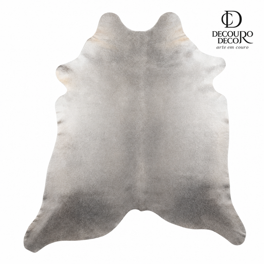 Tapete Bovino Natural Gris GR668 — fundo branco