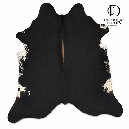 Tapete Bovino Natural Preto e Branco I P1083 I 2,24x2,25m Tamanho Grande