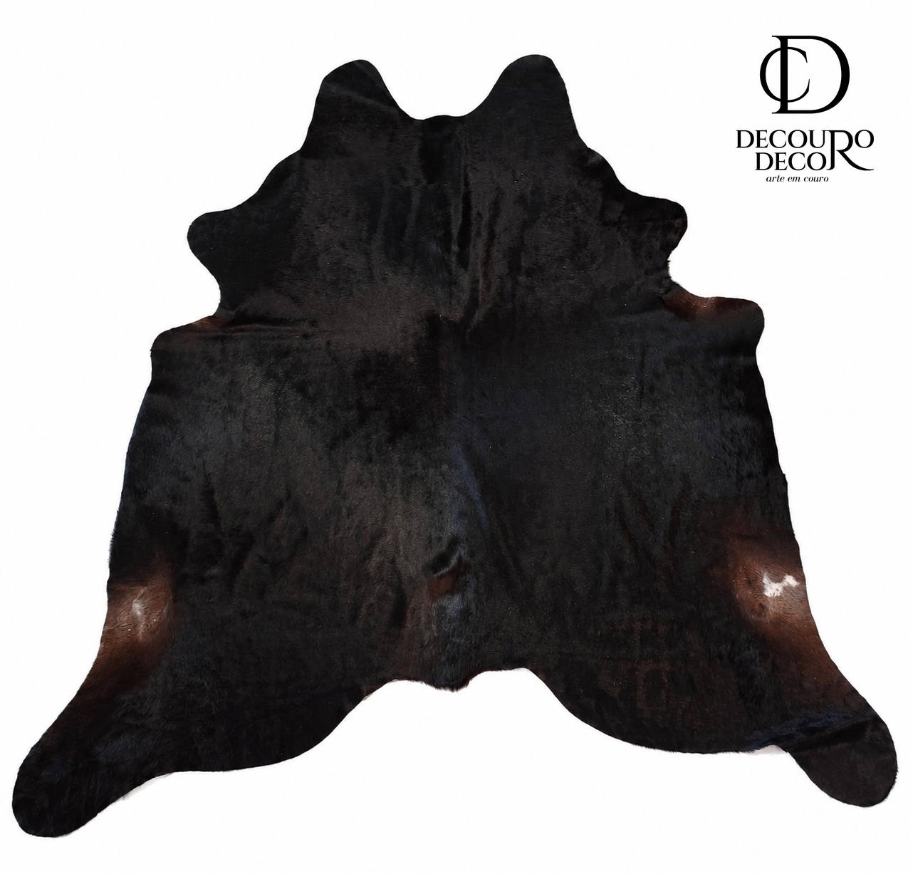 Tapete Bovino Natural Preto Macio I P1085 I 2,26x2,32m Tamanho Grande