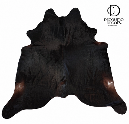 Tapete Bovino Natural Preto Macio I P1085 I 2,26x2,32m Tamanho Grande
