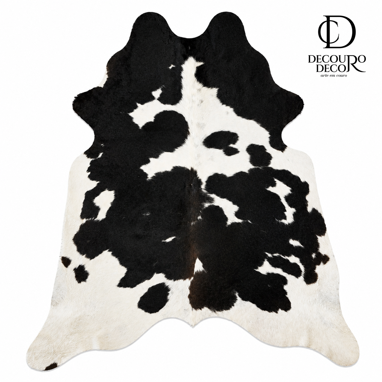 Tapete Bovino Natural Preto e Branco I PB1102 I 1,97x1,85m