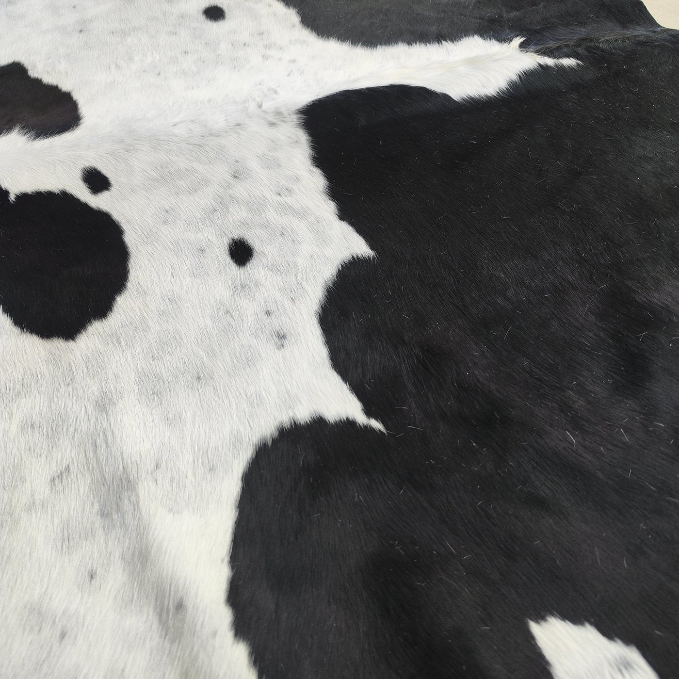 Tapete bovino Preto e Branco PB8 em ambiente de sala de estar