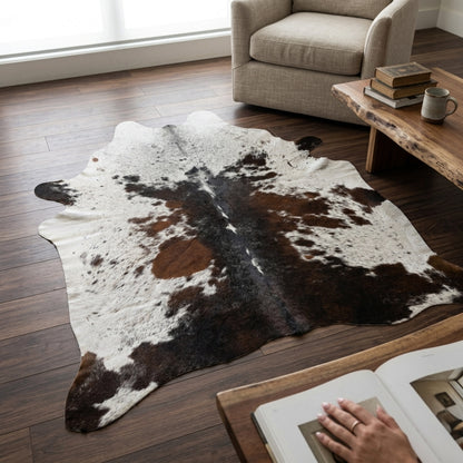 Tapete Bovino Natural Exótico TRICOLOR - Linha Premium I EXC1073 I 2,18x1,98m em Couro Legítimo