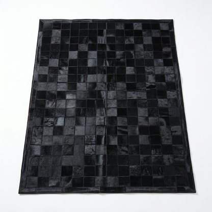 Tapete Quadriculado All Black em Couro Legítimo