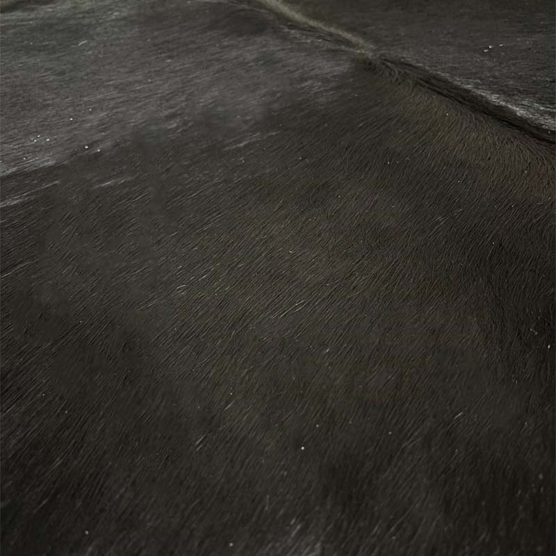 Tapete Formato de Couro Bovino Natural Preto I NP017 I 1,87 x 1,94m