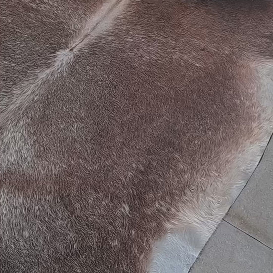 Tapete de pele de boi — vídeo real do produto EXC1043