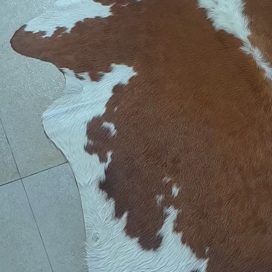Tapete de pele de boi — vídeo real do produto VB1007