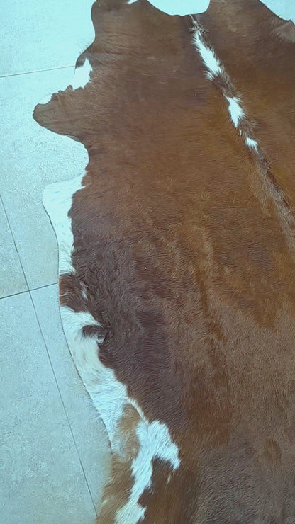 Tapete de pele de boi — vídeo real do produto VB1005