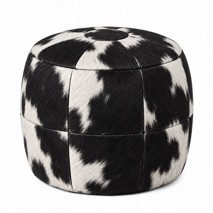 Puff Pipa Malhado Preto e Branco — 1 unidade — 40x40cm, fundo branco