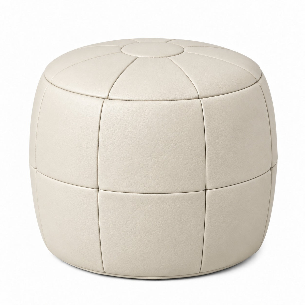 Puff Pipa Off White — 1 unidade — 40x40cm, fundo branco