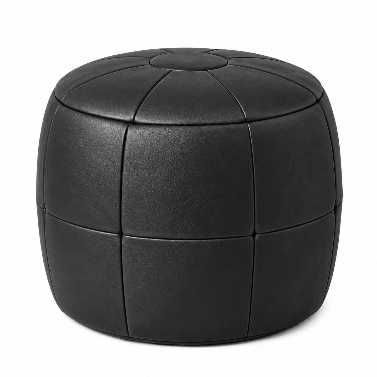 Puff Pipa Preto Grafite — 1 unidade — 40x40cm, fundo branco