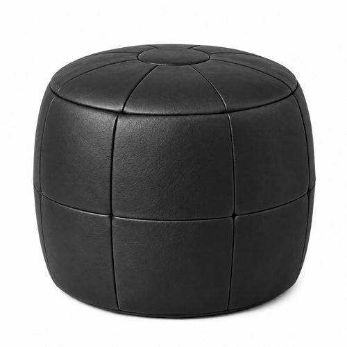 Puff Pipa Preto Grafite — 1 unidade — 40x40cm, fundo branco