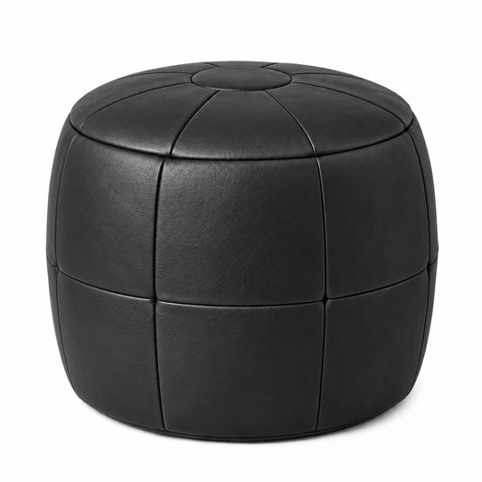 Puff Pipa Preto Grafite — 1 unidade — 40x40cm, fundo branco