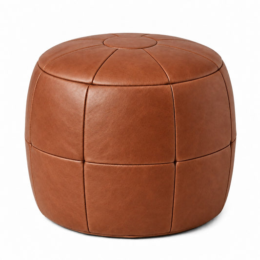 Puff Pipa Terracota — 1 unidade — 40x40cm, fundo branco