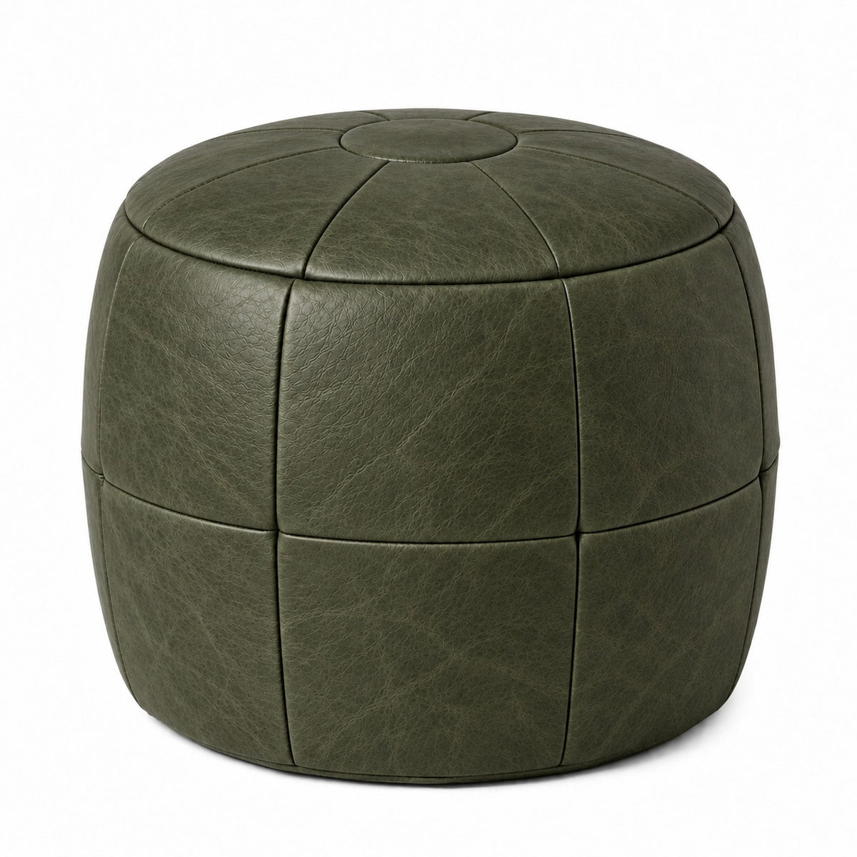 Puff Pipa Verde Esmeralda — 1 unidade — 40x40cm, fundo branco