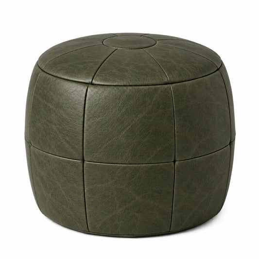 Puff Pipa Verde Esmeralda — 1 unidade — 40x40cm, fundo branco