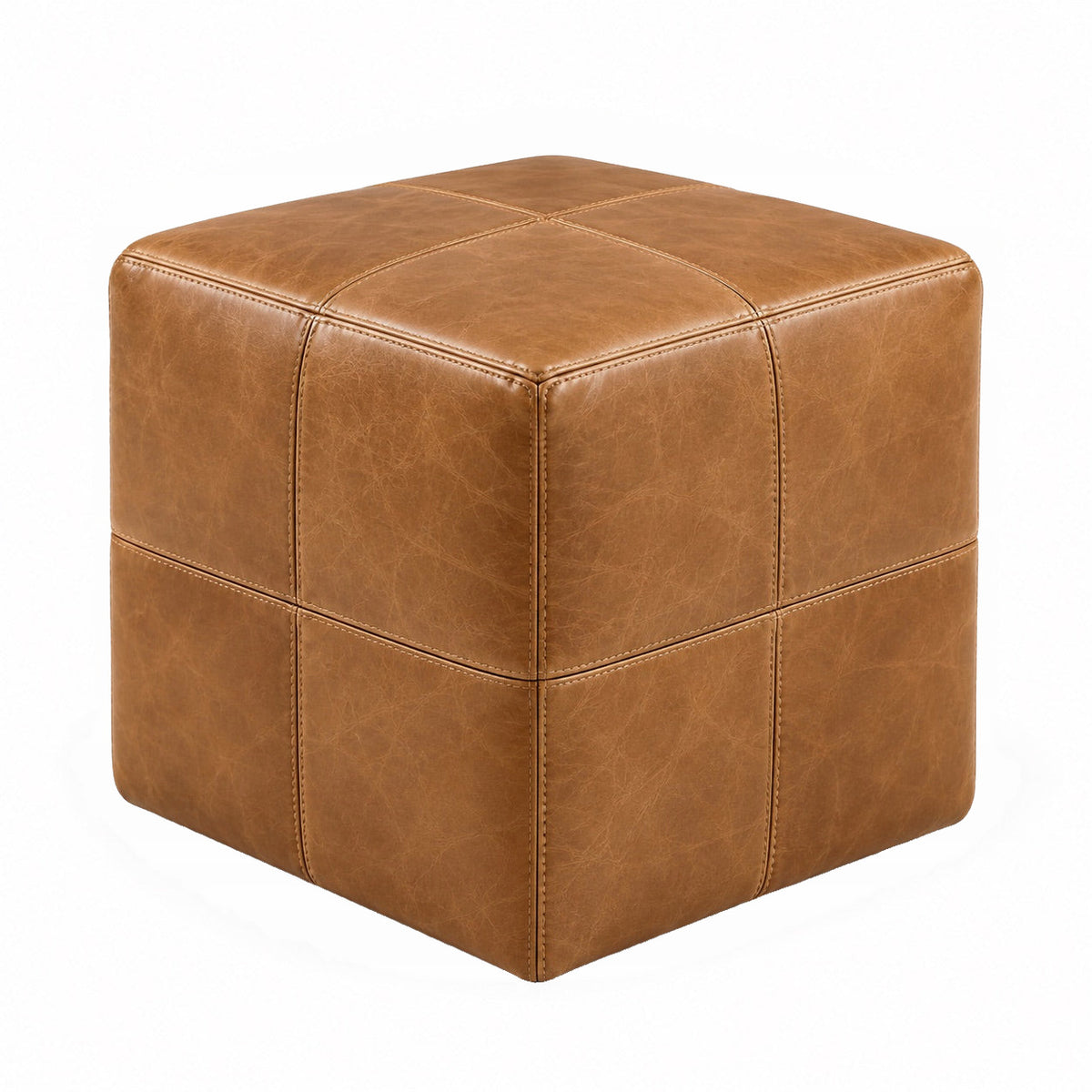 Puff Quadrado Waxy Caramelo 40 por 40 cm — foto principal
