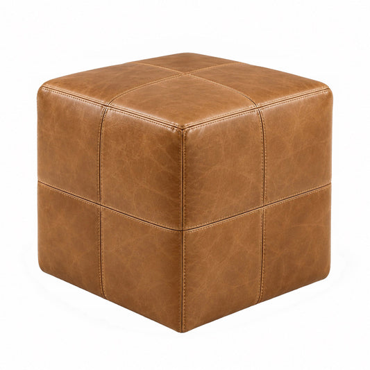 Puff Quadrado Waxy Caramelo 40 por 40 cm — foto principal