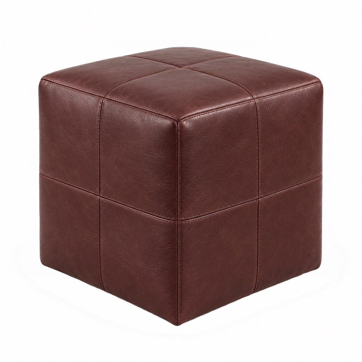 Puff Quadrado Waxy Malbec 40 por 40 cm — foto principal