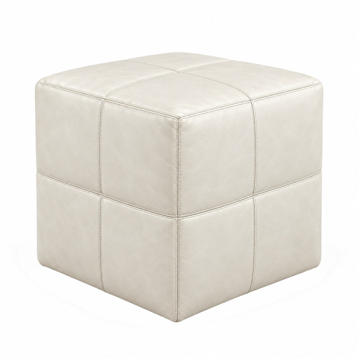 Puff Quadrado Waxy Off-white 40 por 40 cm — foto principal
