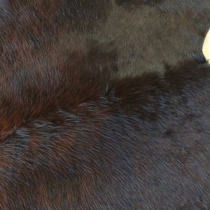 Tapete de couro de boi preto e vermelho OSC1028 — foto real 2