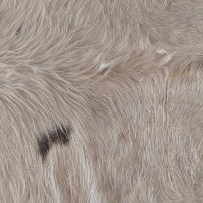 Tapete de couro de boi branco sedoso pelo alto BRA1064 — foto real 2