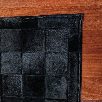 Tapete Quadriculado All Black em Couro Legítimo