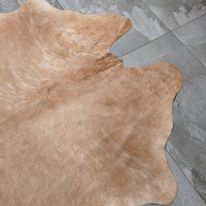 Tapete Bovino Bege Claro pelo curto BC915 - 2,00x1,94