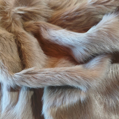 Tapete de couro de boi bege e branco BE987 — foto real 4