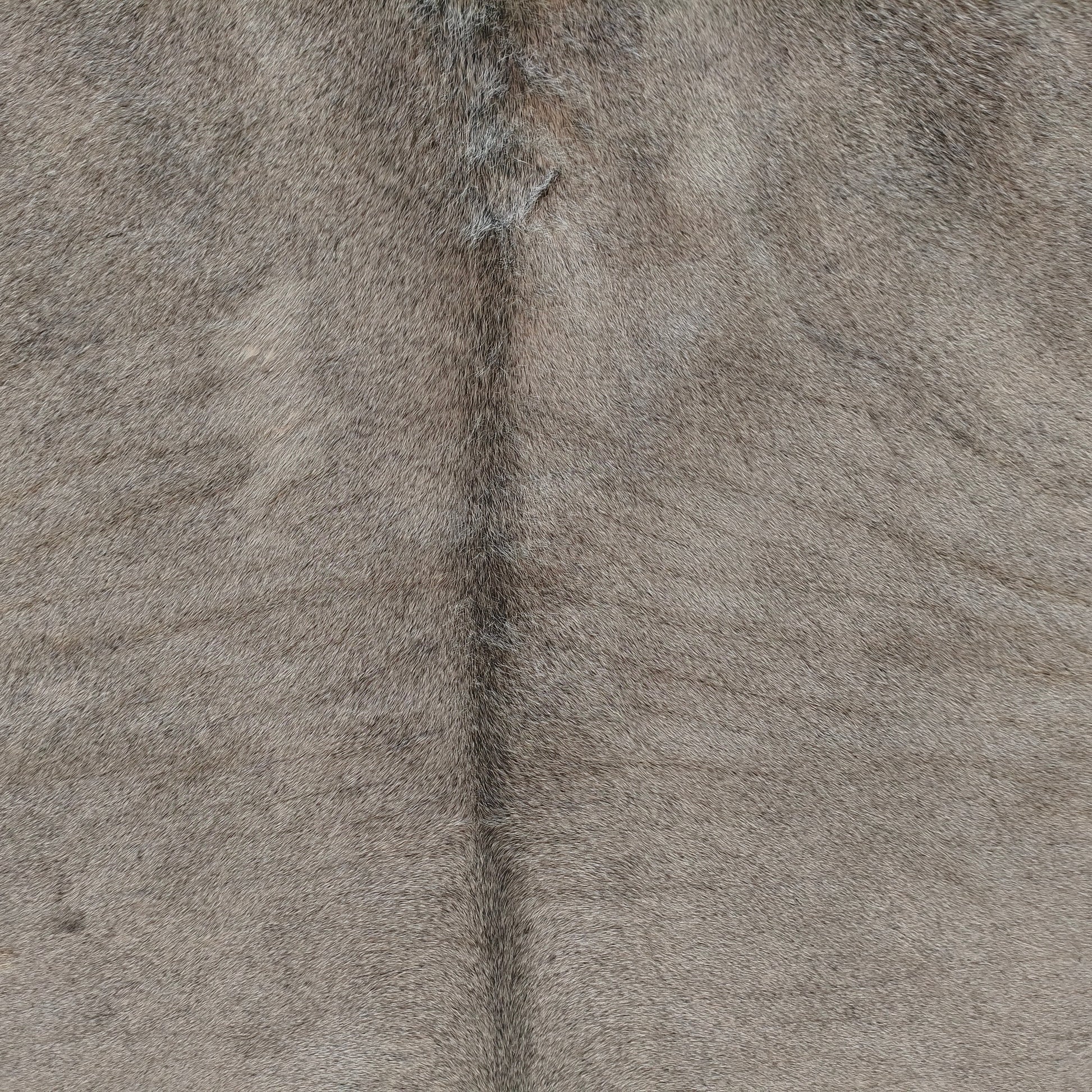 Tapete de couro de boi natural cinza e branco pelo curto macio GR1071 — foto real 2